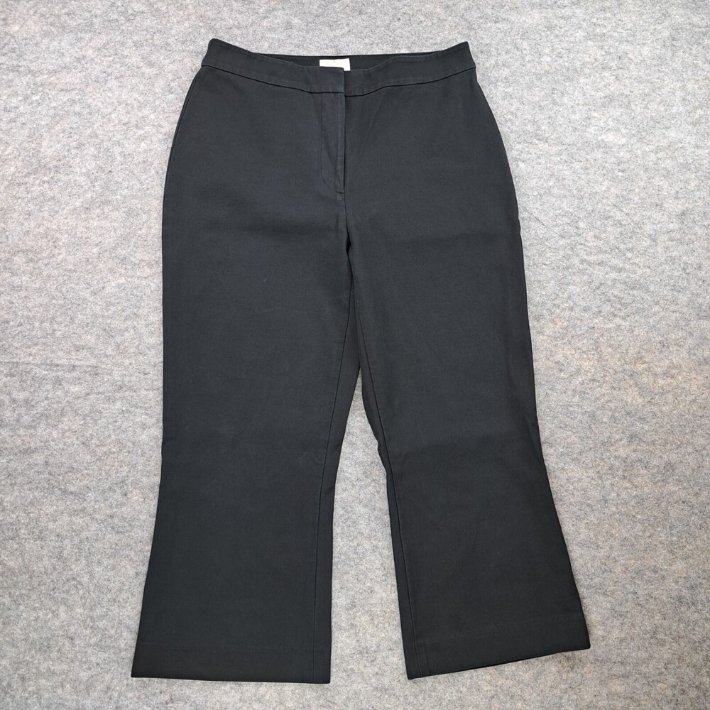 Kate Spade Pants Womens Size 8 Black Capri Wide Leg Cropped Casual Career Chino